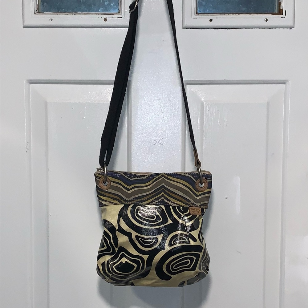 Fossil Key-Per Canvas Crossbody - image 8